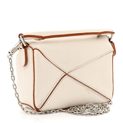 Loewe Calfskin Nano Puzzle Bag White 3 of 11