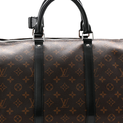 Louis Vuitton Monogram Macassar Keepall Bandouliere 55 6 of 9