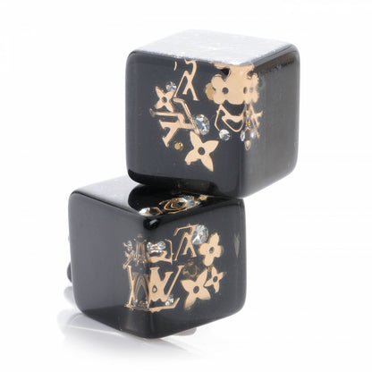 Louis Vuitton Swarovski Crystal Resin Inclusion Hair Cubes Black 1 of 3