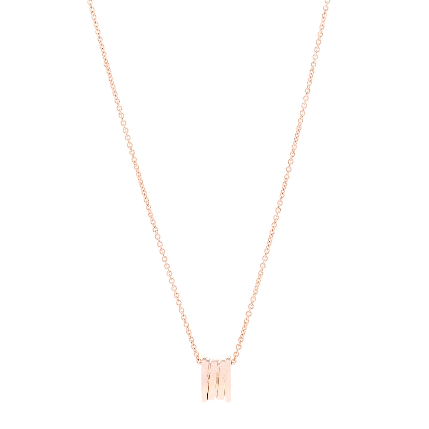 Bulgari 18K Rose Gold B.Zero1 Pendant Necklace 1 of 6