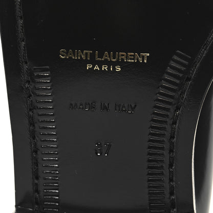 Saint Laurent Calfskin Penny Loafers 37 Black 7 of 8