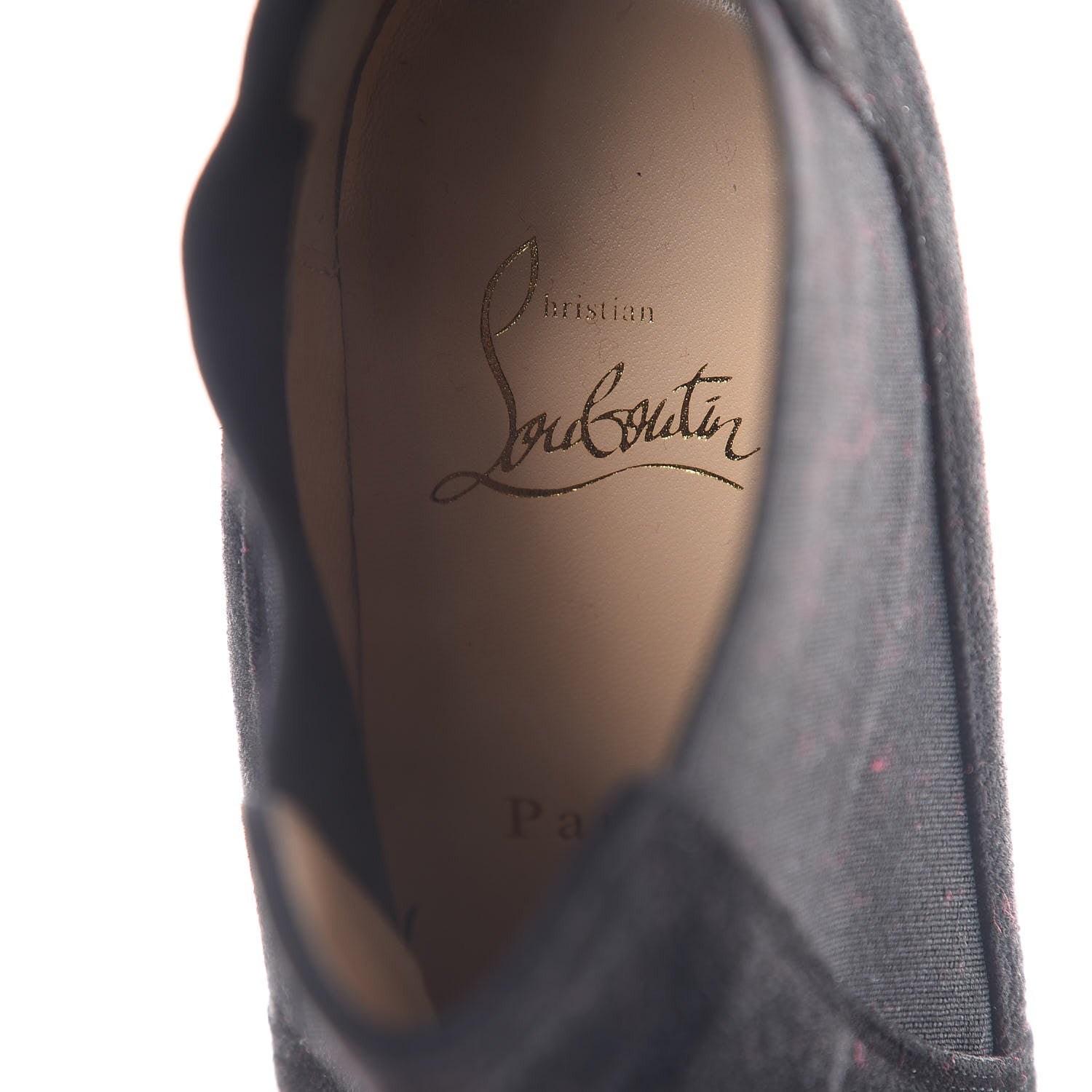 Christian Louboutin Suede Crochinetta 100 Ankle Boots 38.5 Black 6 of 9