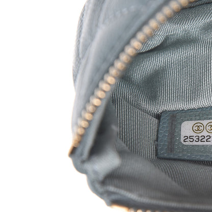 Chanel Iridescent Caviar Quilted Small Cosmetic Case Light Blue 7 of 8