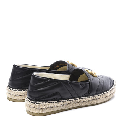 Gucci Nappa Matelasse GG Marmont Espadrilles 37 Black 4 of 11