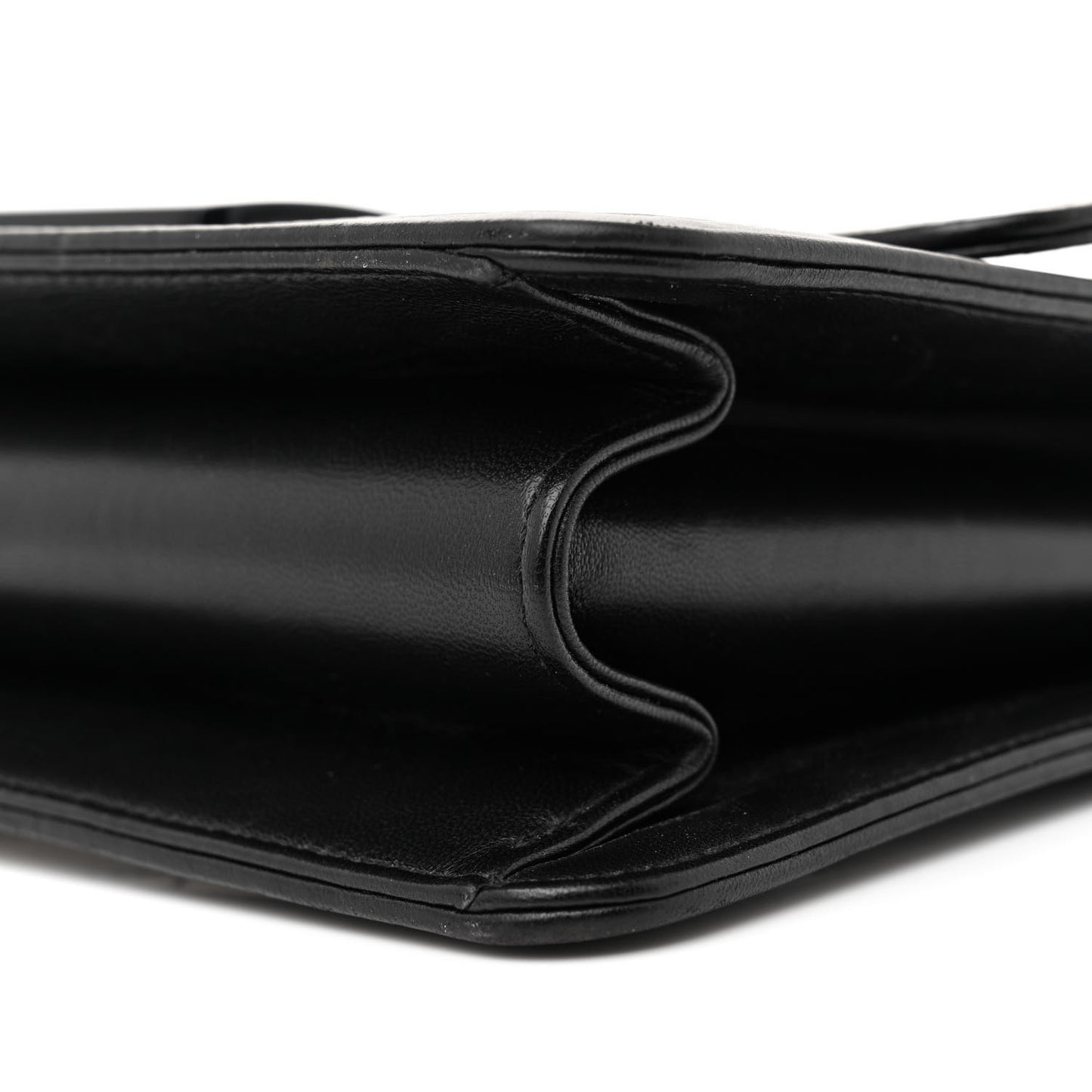 PVC Lambskin Quilted Beauty Lock Flap Black