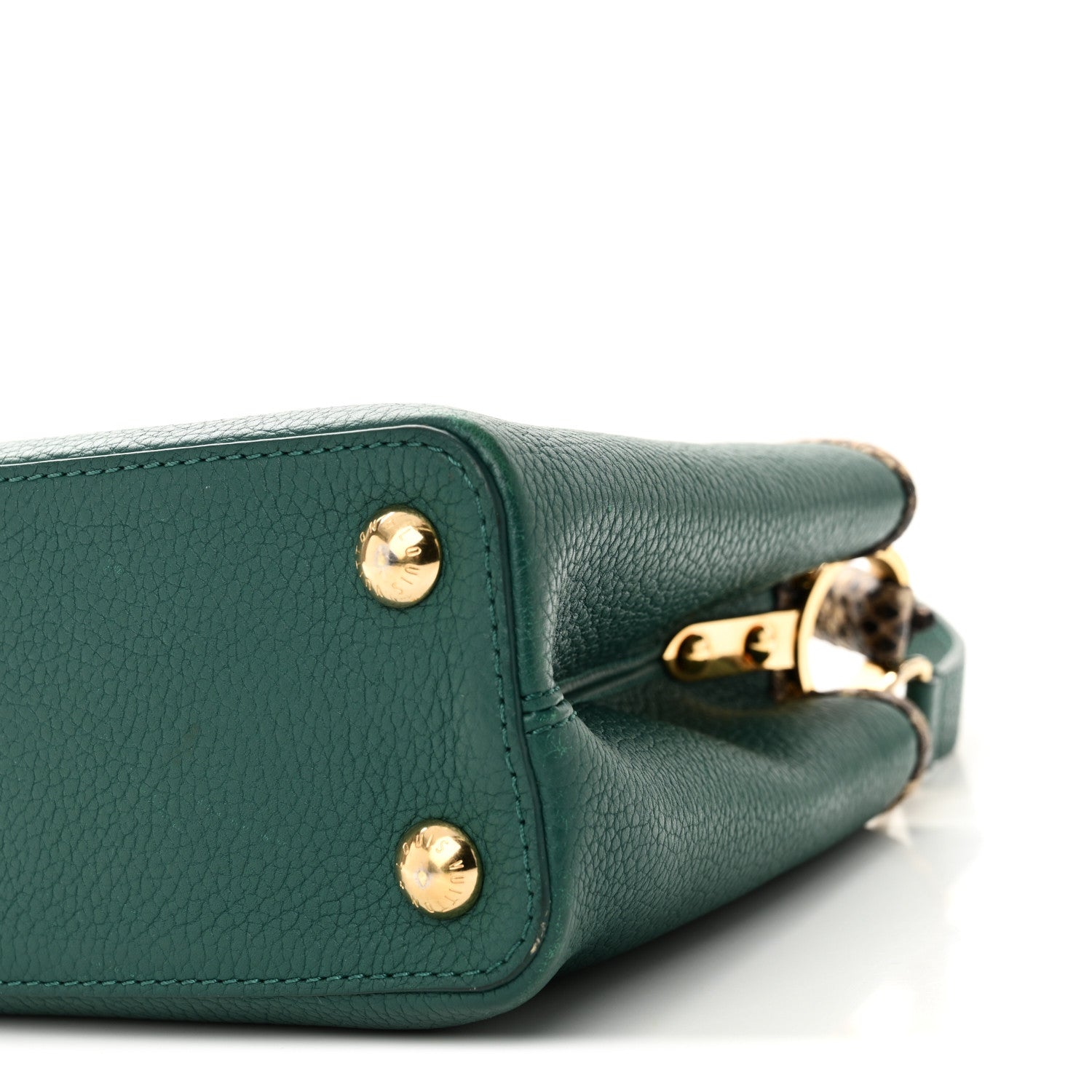 Louis Vuitton Taurillon Snakeskin Capucines BB Emerald 9 of 9
