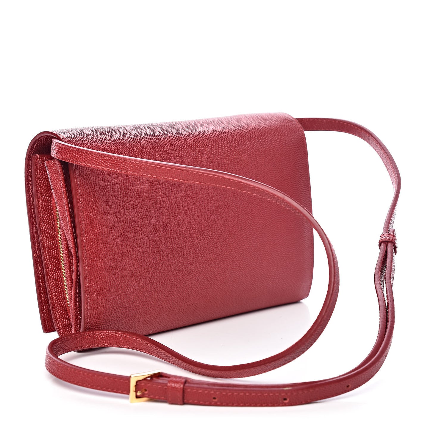 Saffiano Wallet On Strap Red