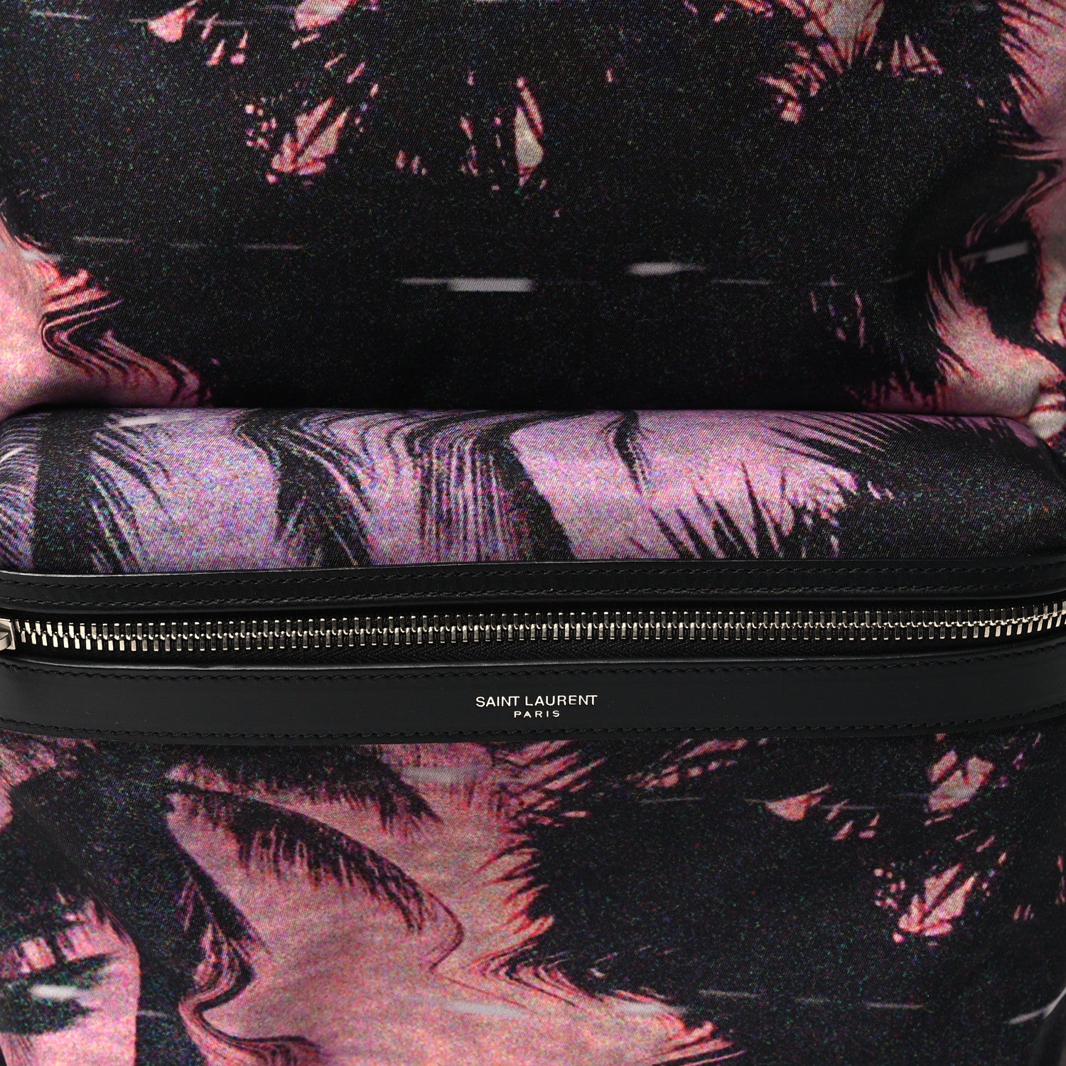 Saint Laurent Canvas Palm Tree Sunset City Backpack Violet Black 8 of 10