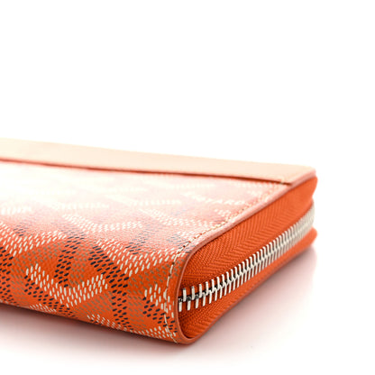 Goyard Goyardine Matignon Zip Around GM Wallet Orange 7 of 8