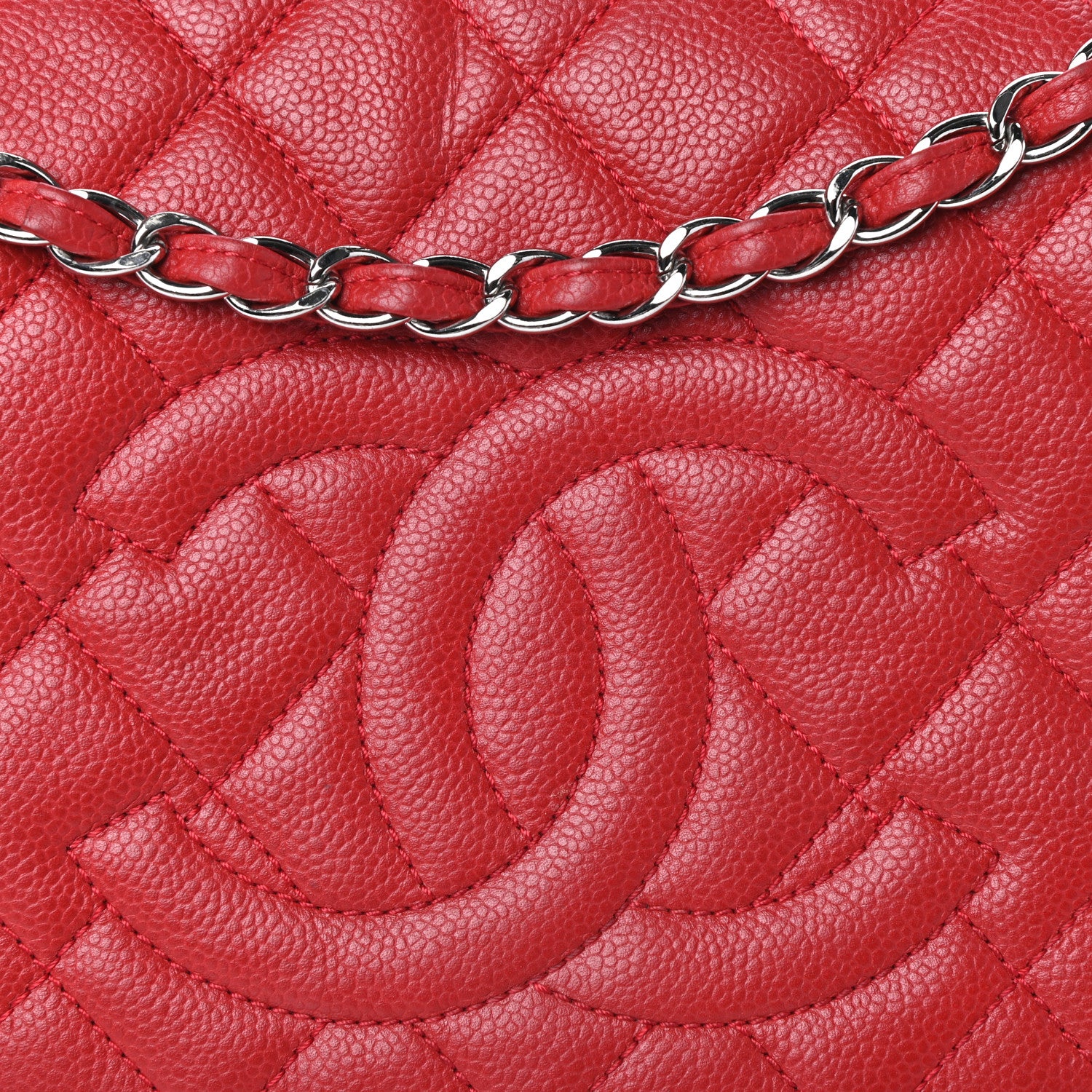 Chanel Caviar Quilted Timeless Accordion Flap Red 8 of 12