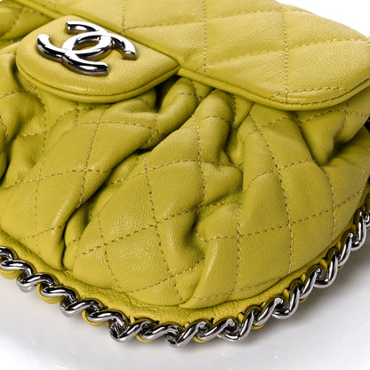 Chanel Washed Lambskin Quilted Mini Chain Around Flap Yellow 10 of 11
