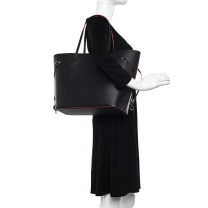 Louis Vuitton Epi Neverfull MM Black Hot Pink 2 of 12