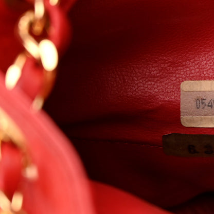 Chanel Lambskin CC Drawstring Shoulder Bag Red 8 of 20
