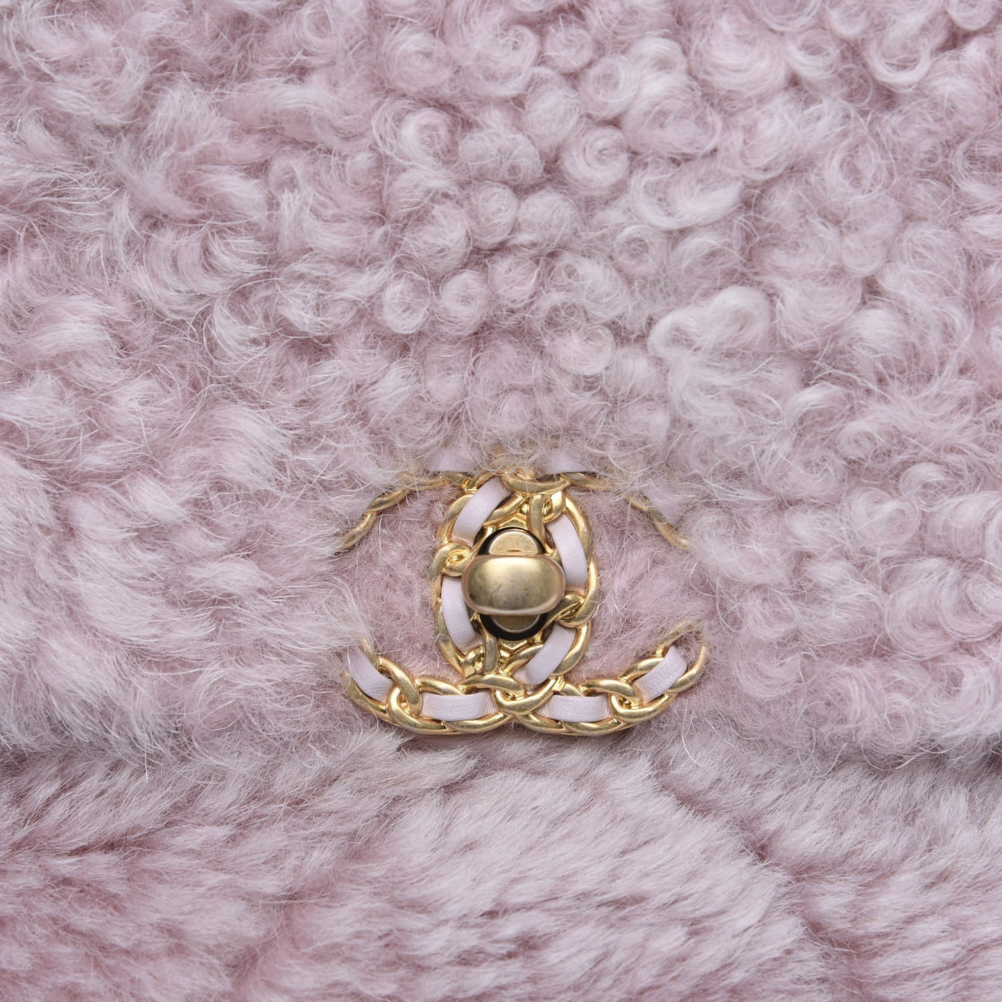 Shearling Sheepskin Medium 19 Flap Light Pink