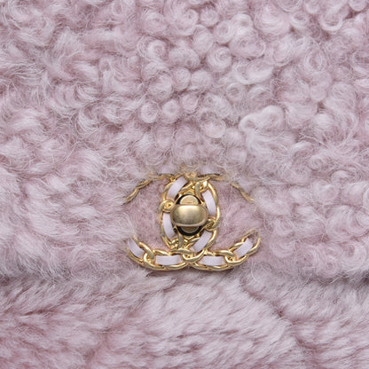 Chanel Shearling Sheepskin Medium 19 Flap Light Pink 9 of 10