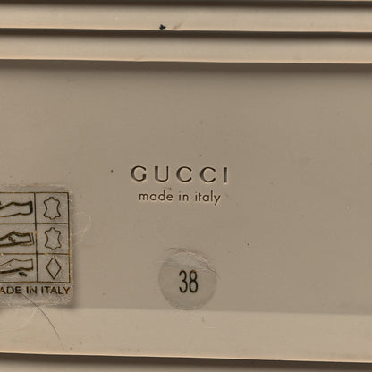 Gucci Shearling Interlocking G Womens Elea Platform Slide Wedge Sandals 38 Butterscotch Cocoa 7 of 8