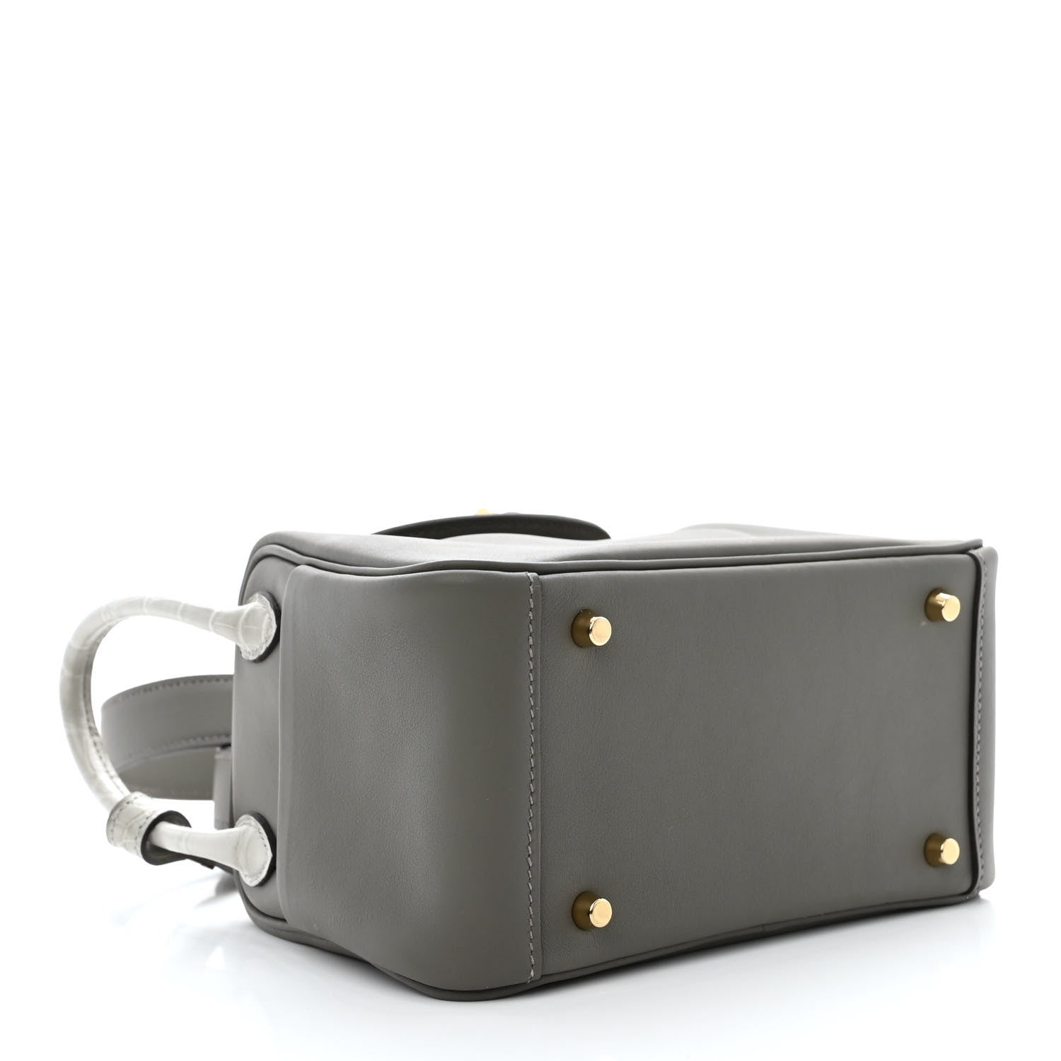 Hermes Swift Matte Alligator Mini Touch Lindy 20 Gris Meyer 4 of 11