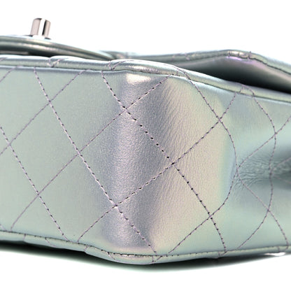 Chanel Iridescent Calfskin Quilted Mini Rectangular Flap Light Purple 9 of 12