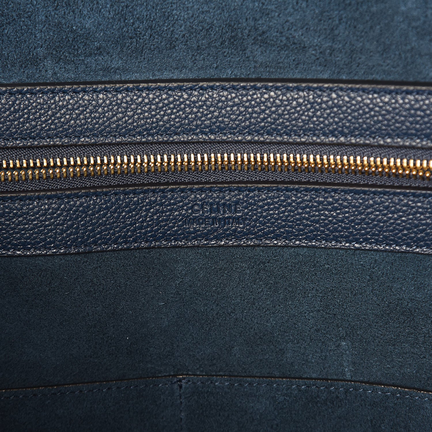Celine Soft Grained Calfskin Small Belt Cabas Phantom Abyss Blue 6 of 9