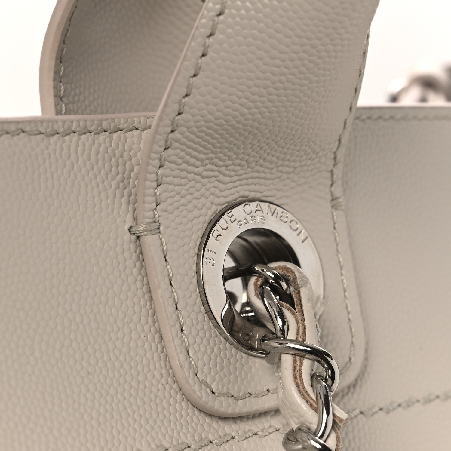 Chanel Caviar Medium Studded Deauville Tote Ivory 13 of 13