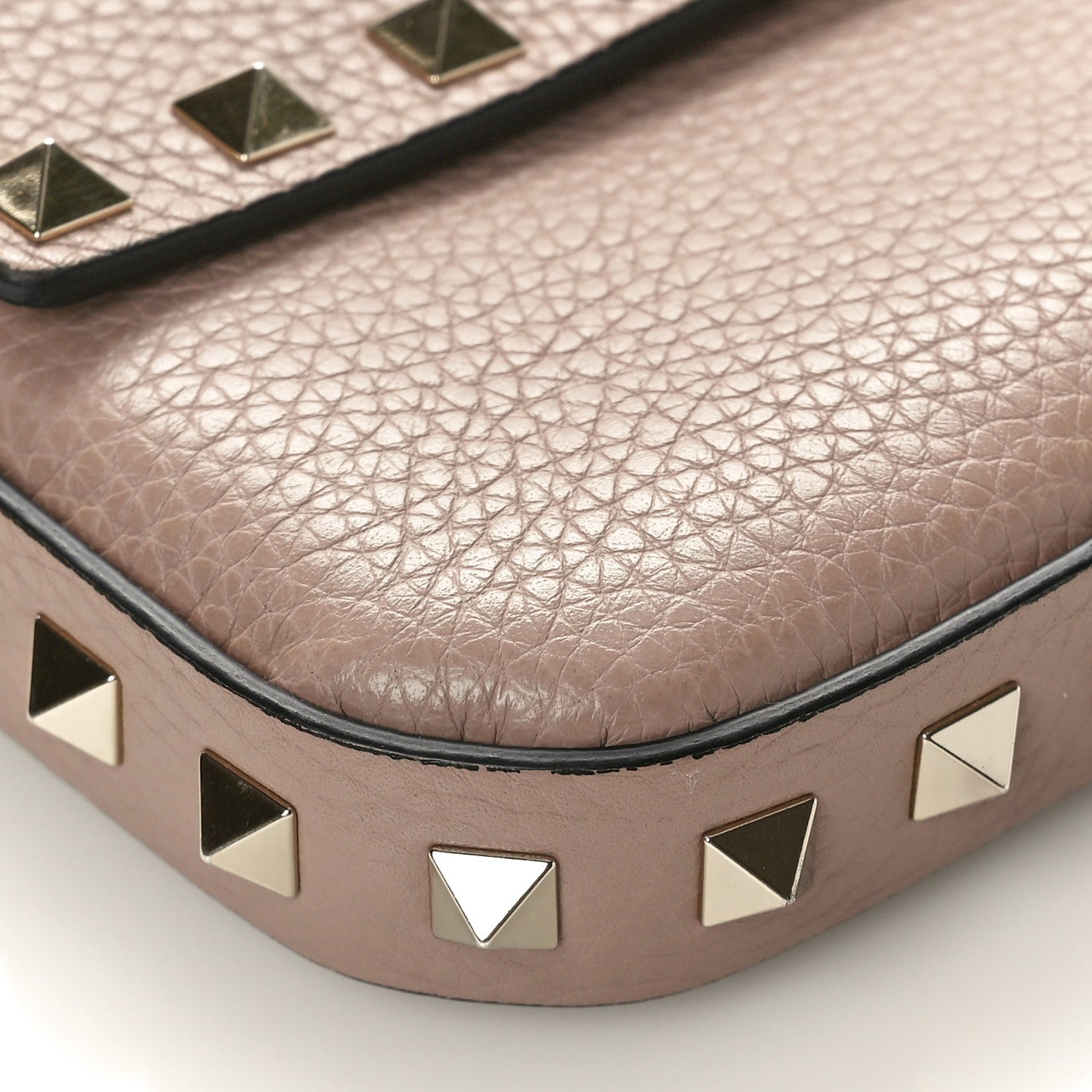 Valentino Garavani Grainy Calfskin Rockstud Crossbody Pouch Poudre 8 of 9