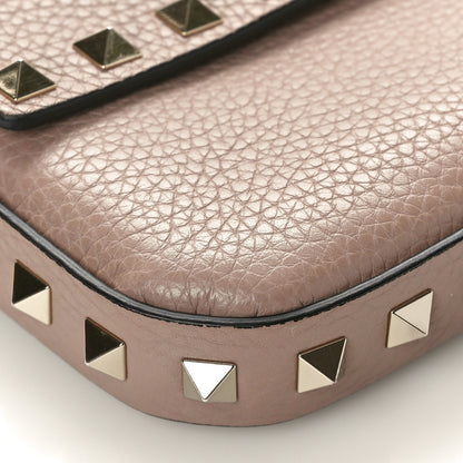 Valentino Garavani Grainy Calfskin Rockstud Crossbody Pouch Poudre 8 of 9