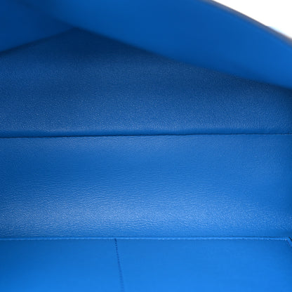 Salvatore Ferragamo Calfskin Gancini Trifolio Top Handle Bag Blue 5 of 12