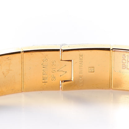 Hermes Enamel Charniere Uni Narrow Hinged Bracelet S Bleu Royal 5 of 6