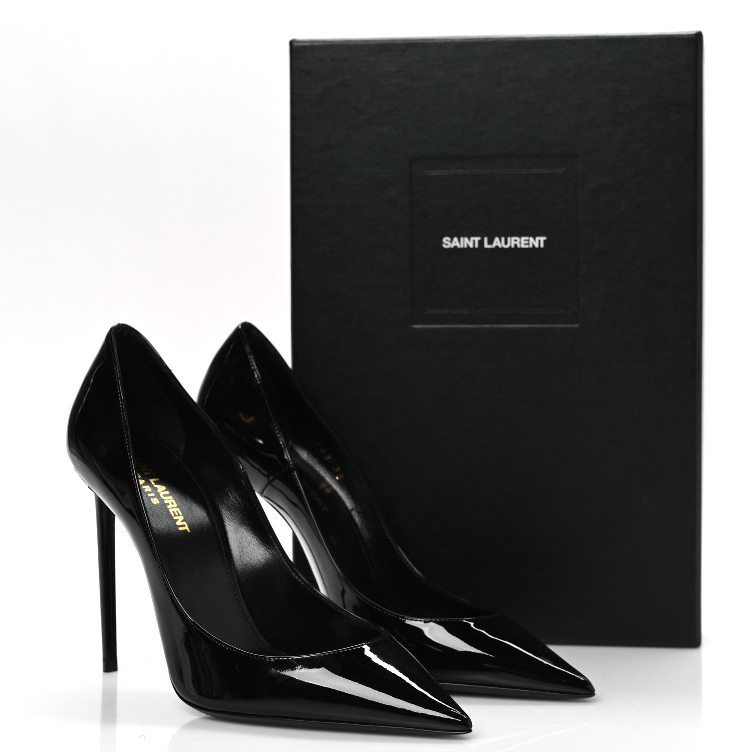 Saint Laurent Vernice Chiffon Zoe 105 Pump 38 Black 10 of 10