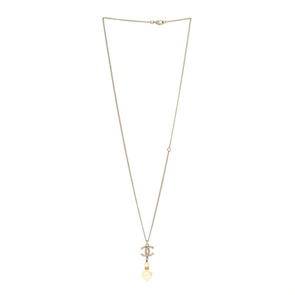 Chanel Pearl CC Pendant Necklace Gold 3 of 5