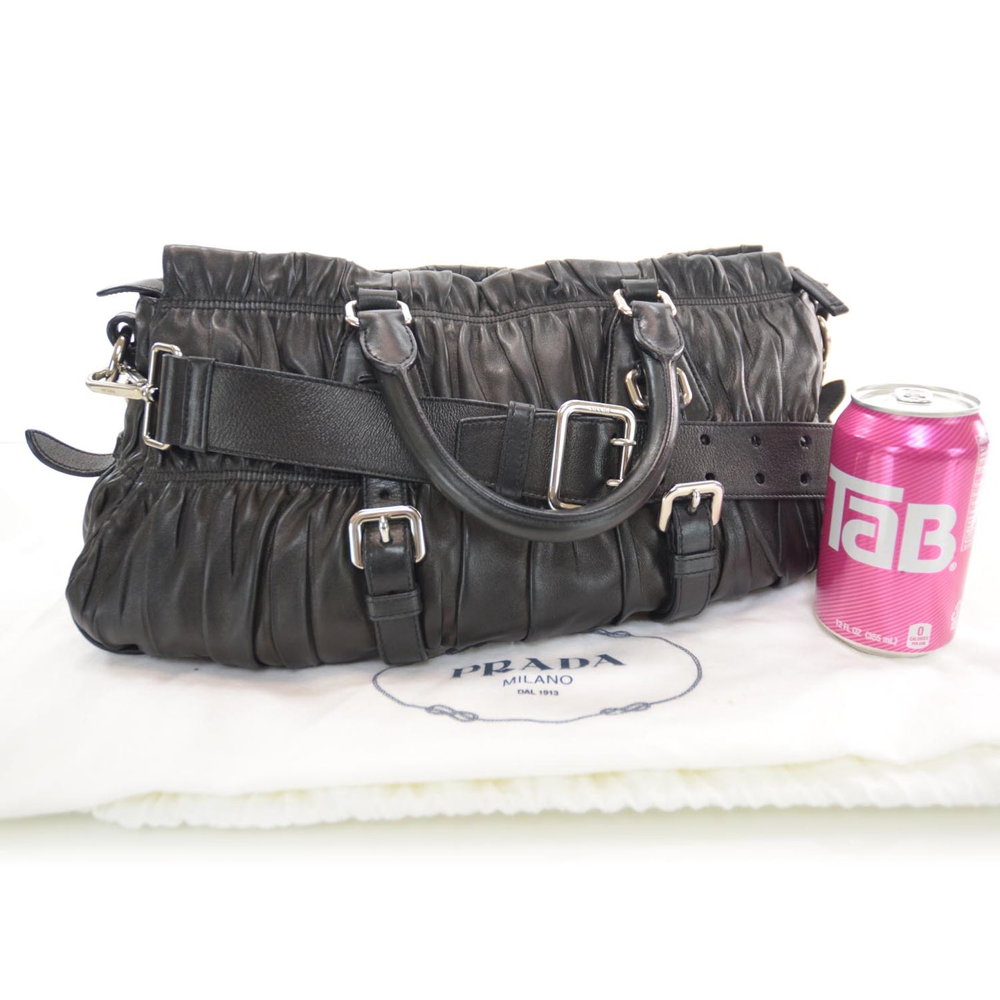 Nappa Gaufre Tote Nero Black