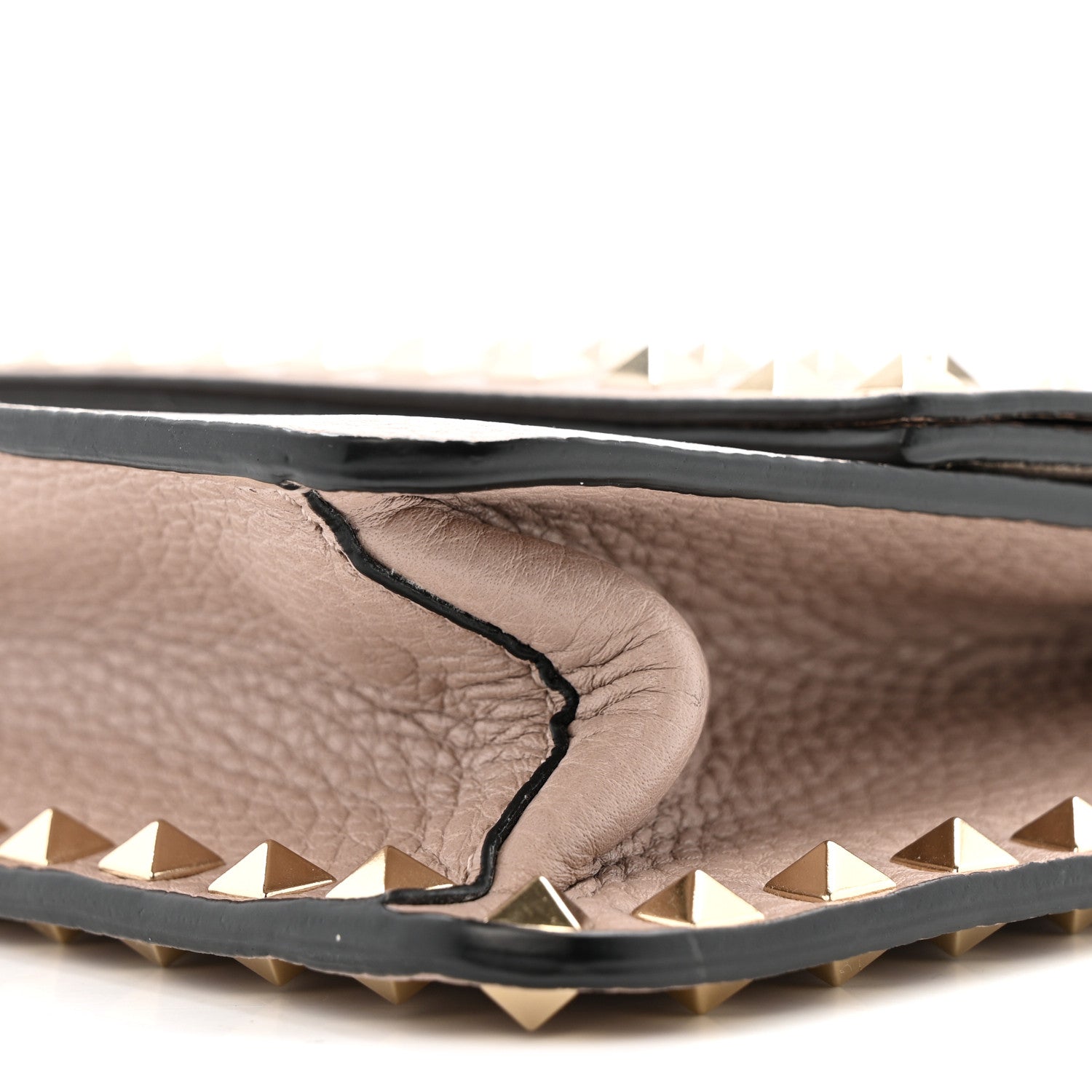 Valentino Garavani Grained Calfskin Small Rockstud Flap Crossbody Bag Poudre 9 of 12