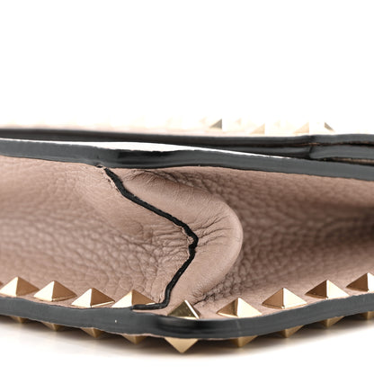 Valentino Garavani Grained Calfskin Small Rockstud Flap Crossbody Bag Poudre 9 of 12