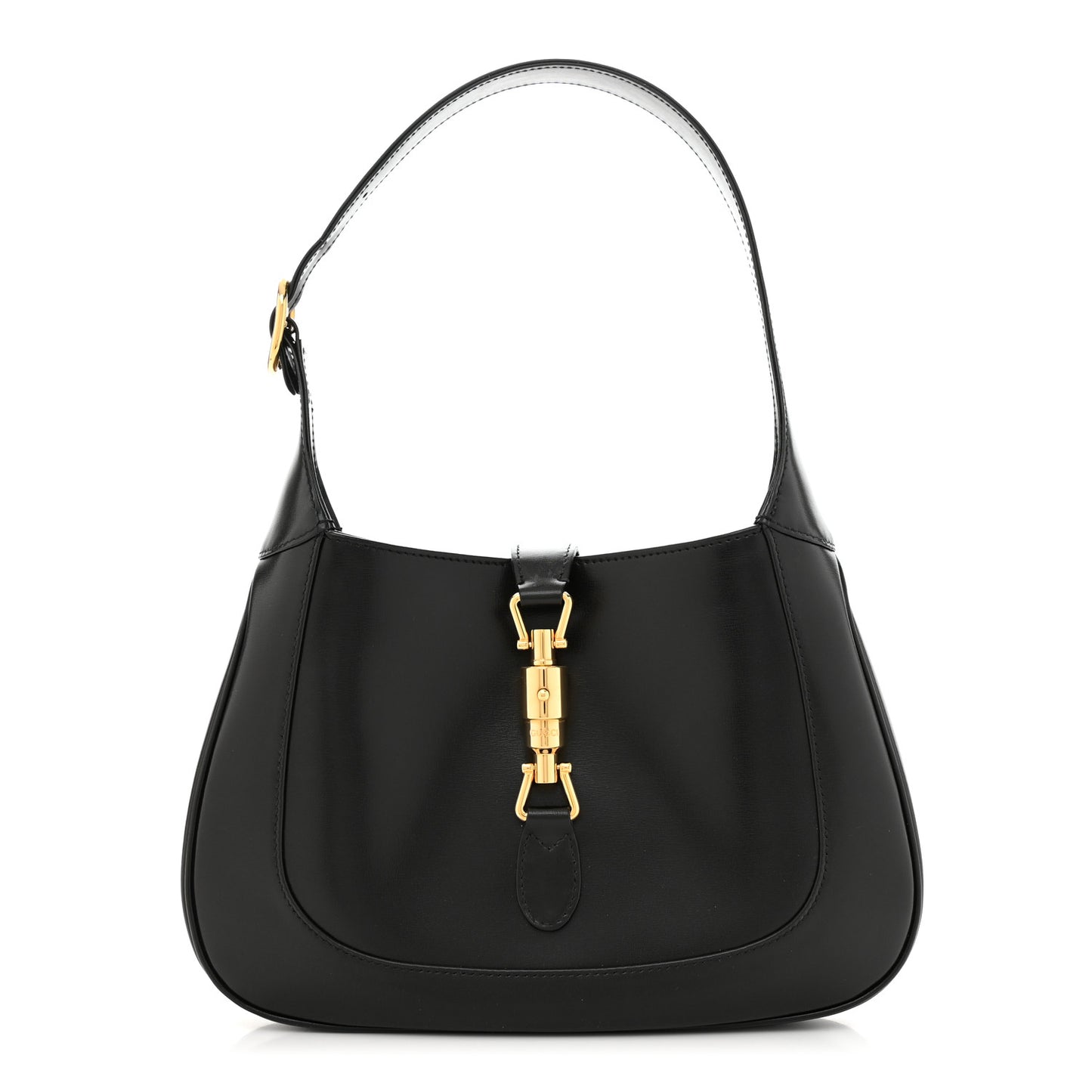 Boarded Dyana Lux Calfskin Small Jackie 1961 Hobo Black