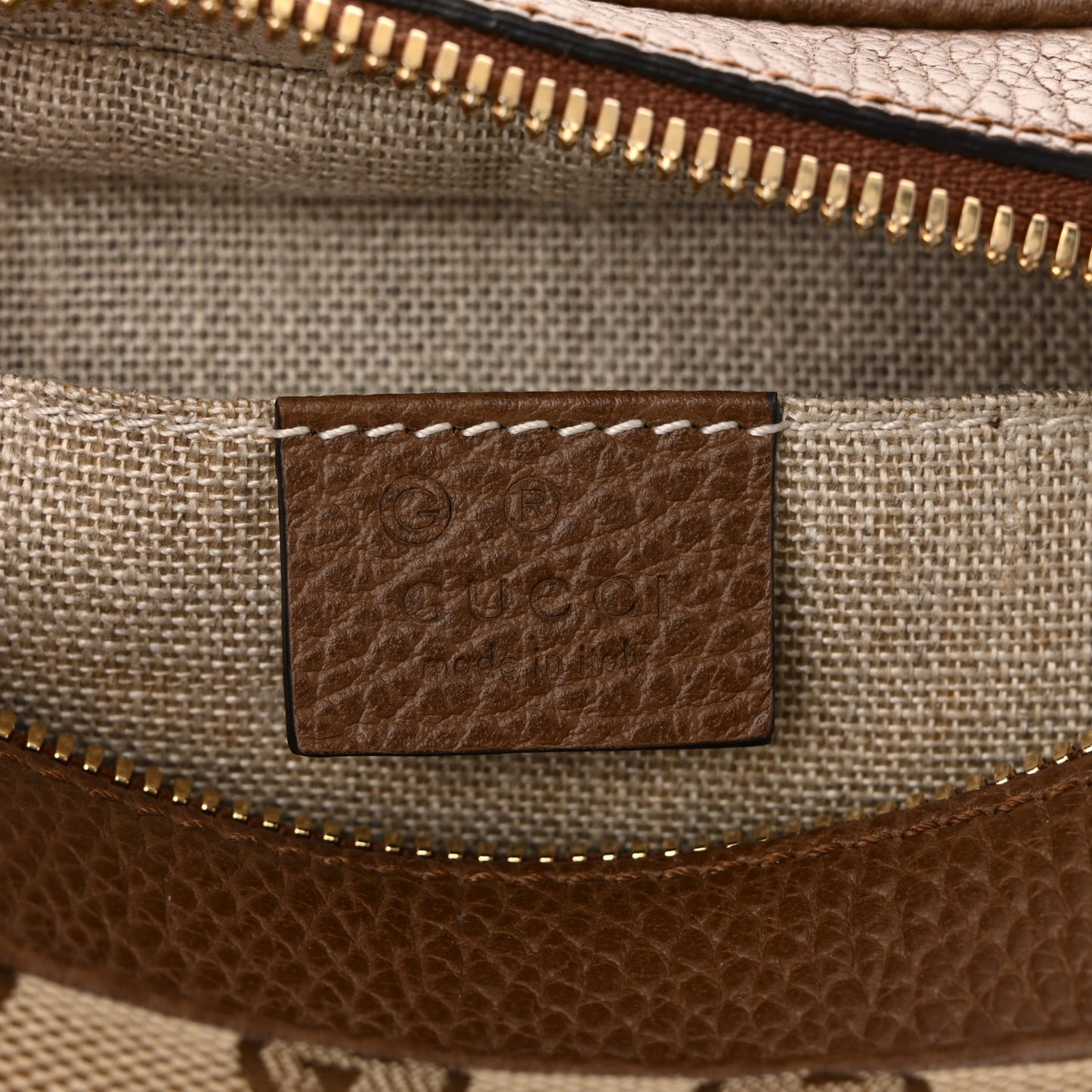 Monogram Mini Bree Messenger Bag Beige Tabacco