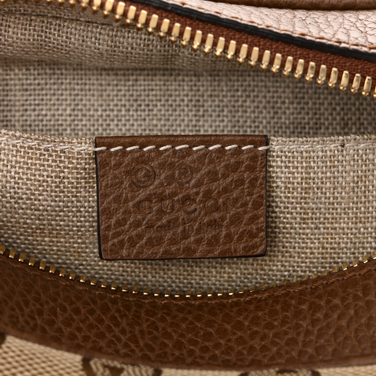 Gucci Monogram Mini Bree Messenger Bag Beige Tabacco 6 of 10