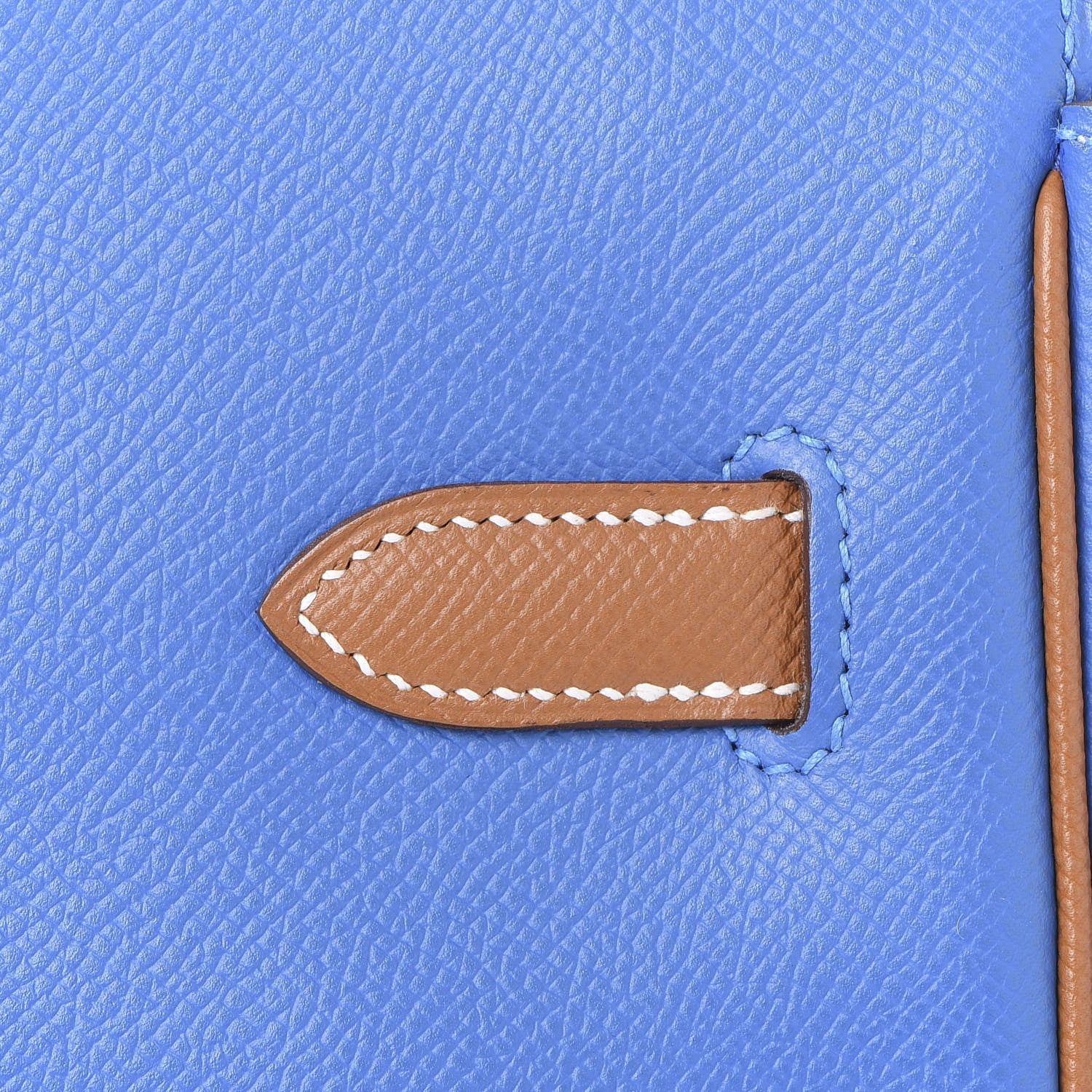Hermes Epsom Horseshoe Birkin 35 Bleu Izmir Gold 8 of 31