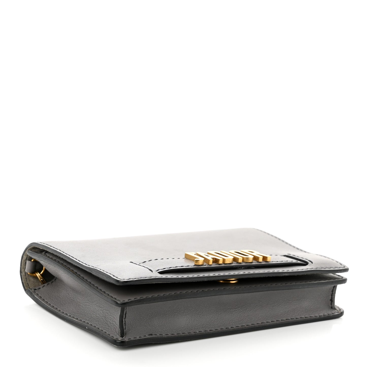 Calfskin J'Adior Wallet on Chain Pouch Grey