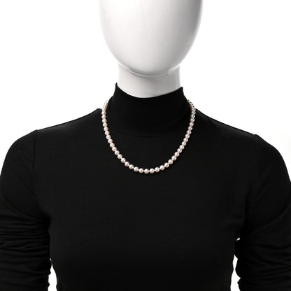 Mikimoto 18K White Gold Akoya Cultured Pearl 6.5-7mm Strand Necklace 2 of 7