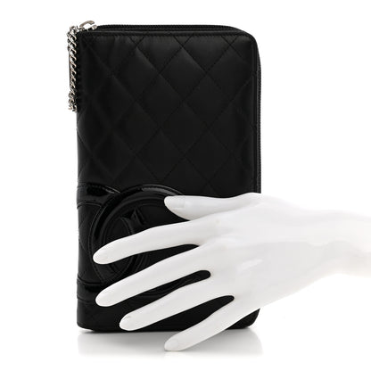 Chanel Calfskin Cambon Zip Around Organizer Wallet Black 2 of 10