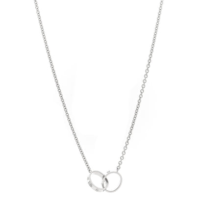 Cartier 18K White Gold Interlocking LOVE Necklace 1 of 4
