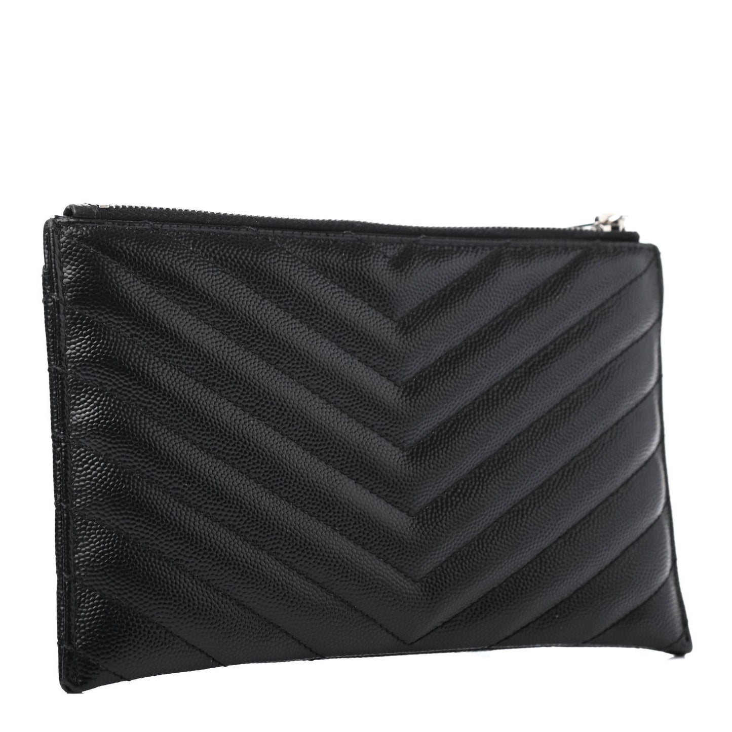 Grain De Poudre Chevron Monogram Bill Pouch Black