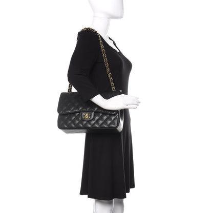 Chanel Caviar Quilted Jumbo Double Flap Black 2 of 11