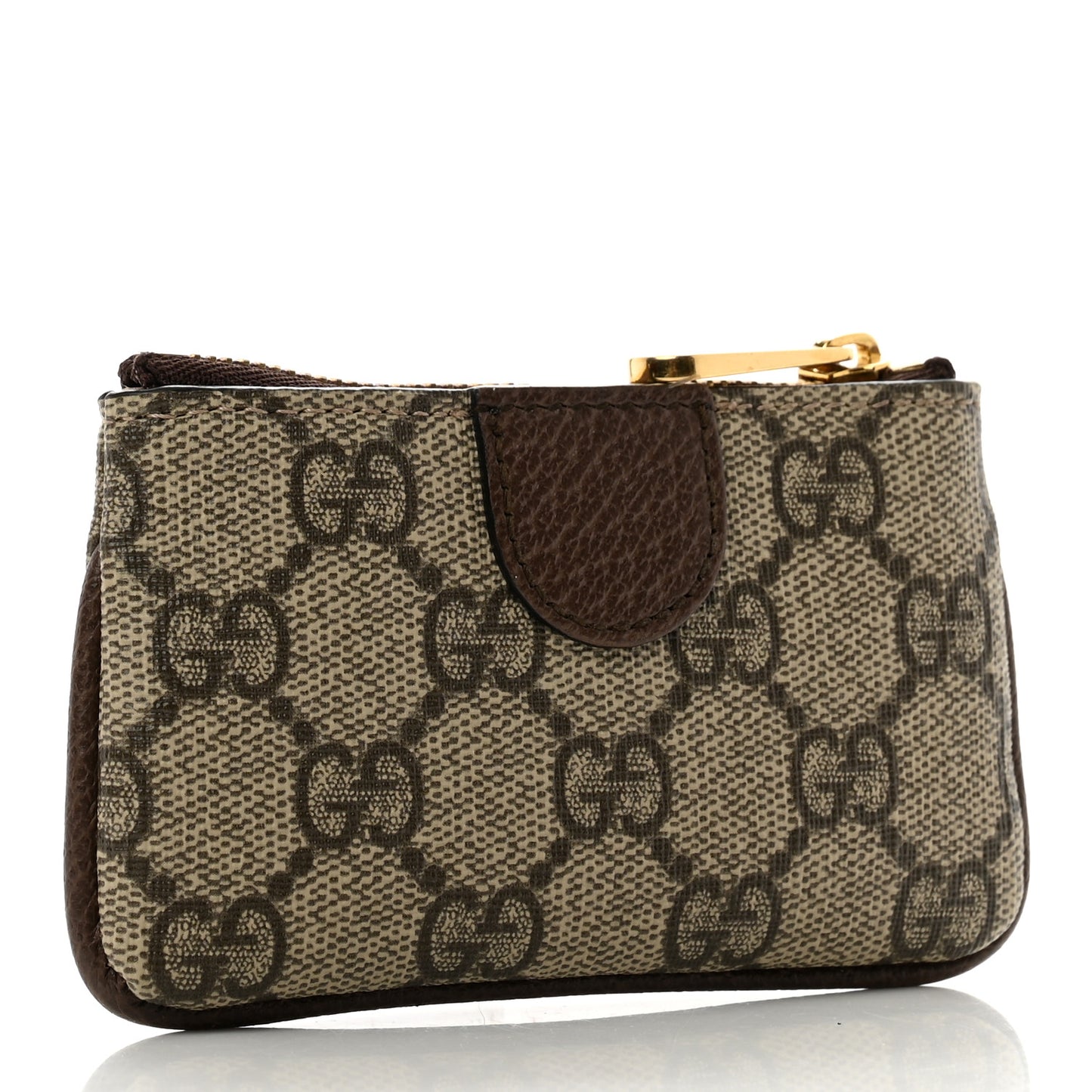 GG Supreme Monogram Web Ophidia Key Case Beige New Acero