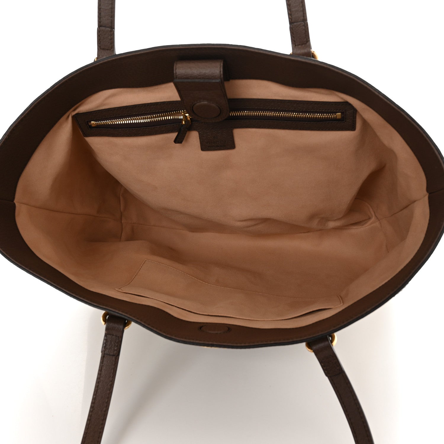 Gucci GG Supreme Monogram Textured Calfskin Web Medium Ophidia Shopping Tote Beige Ebony New Acero 5 of 11