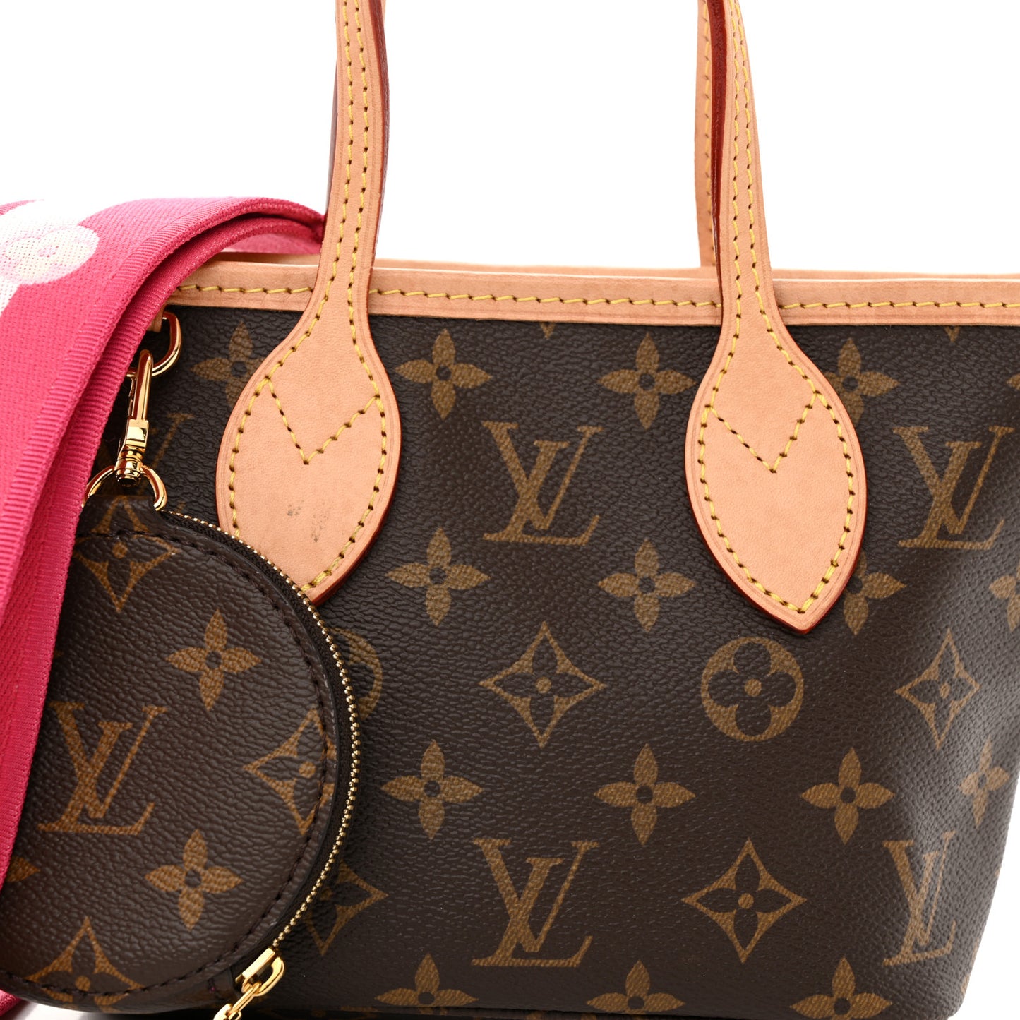 Monogram Neverfull BB Pink Peony