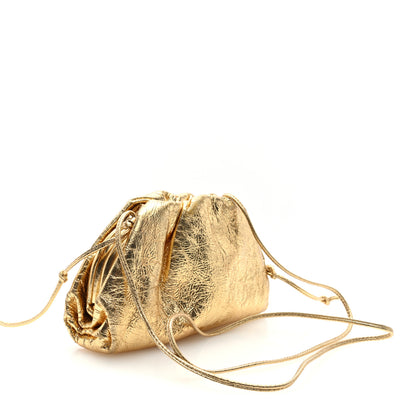 Bottega Veneta Metallic Crushed Calfskin The Mini Pouch Gold 2 of 8