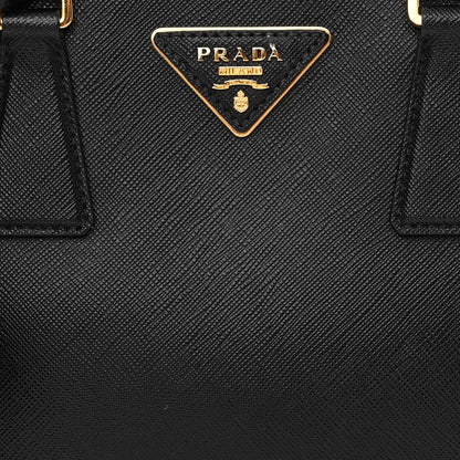 Prada Saffiano Lux Mini Galleria Double Zip Tote Black 8 of 11