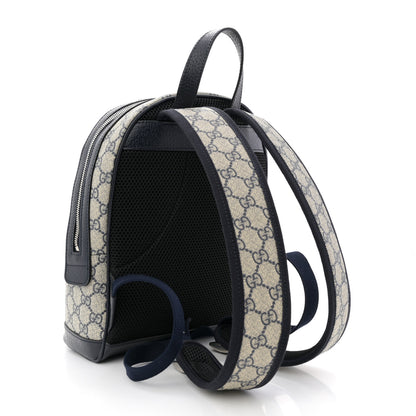 Gucci GG Supreme Monogram Textured Dollar Calfskin Web Small Ophidia Day Backpack Beige Blue Black 3 of 10