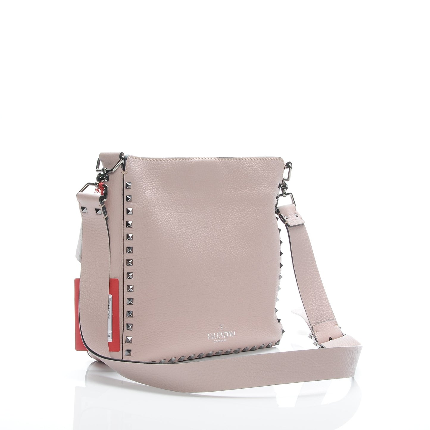 Pebbled Calfskin Small Rockstud Flip-Lock Messenger Bag Poudre